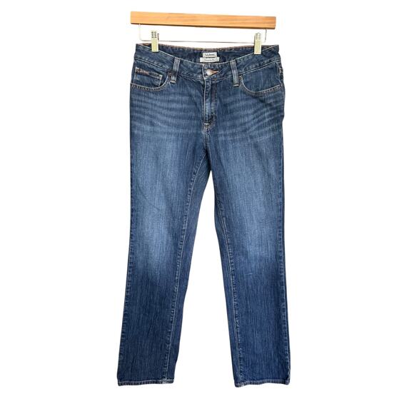 L.L.Bean Jeans Straight Leg Favorite Fit Medium Wash Denim Womens Blue Size 4 - Picture 1 of 7